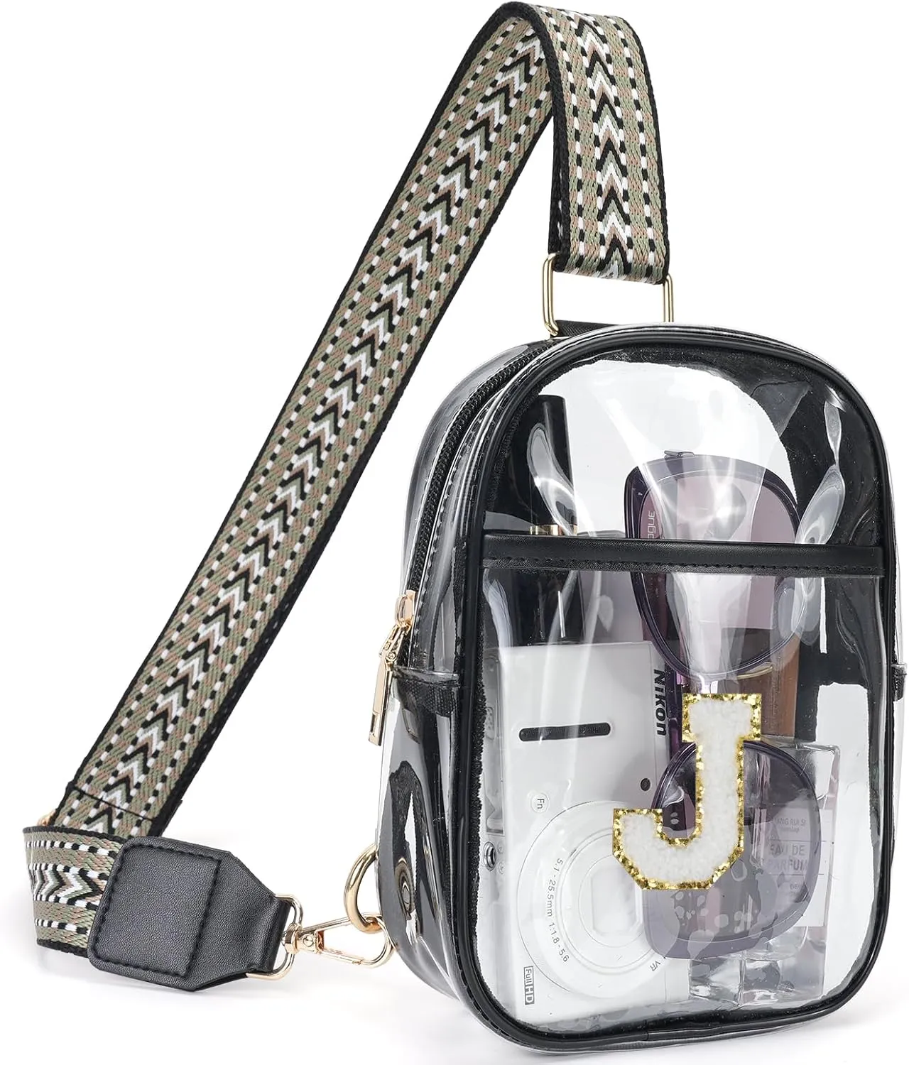 Clear Sling Bags for Stadium Events, Crossbody Bags for Women Stadium Purses Transparent Fanny Pack for Concerts