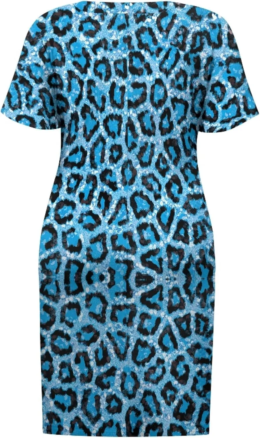 CLOHOMIN Short Sleeve Women Dresses V Neck Dress Plus Size L-5XL A Line Midi Dress Party Dress Knee Length Dress