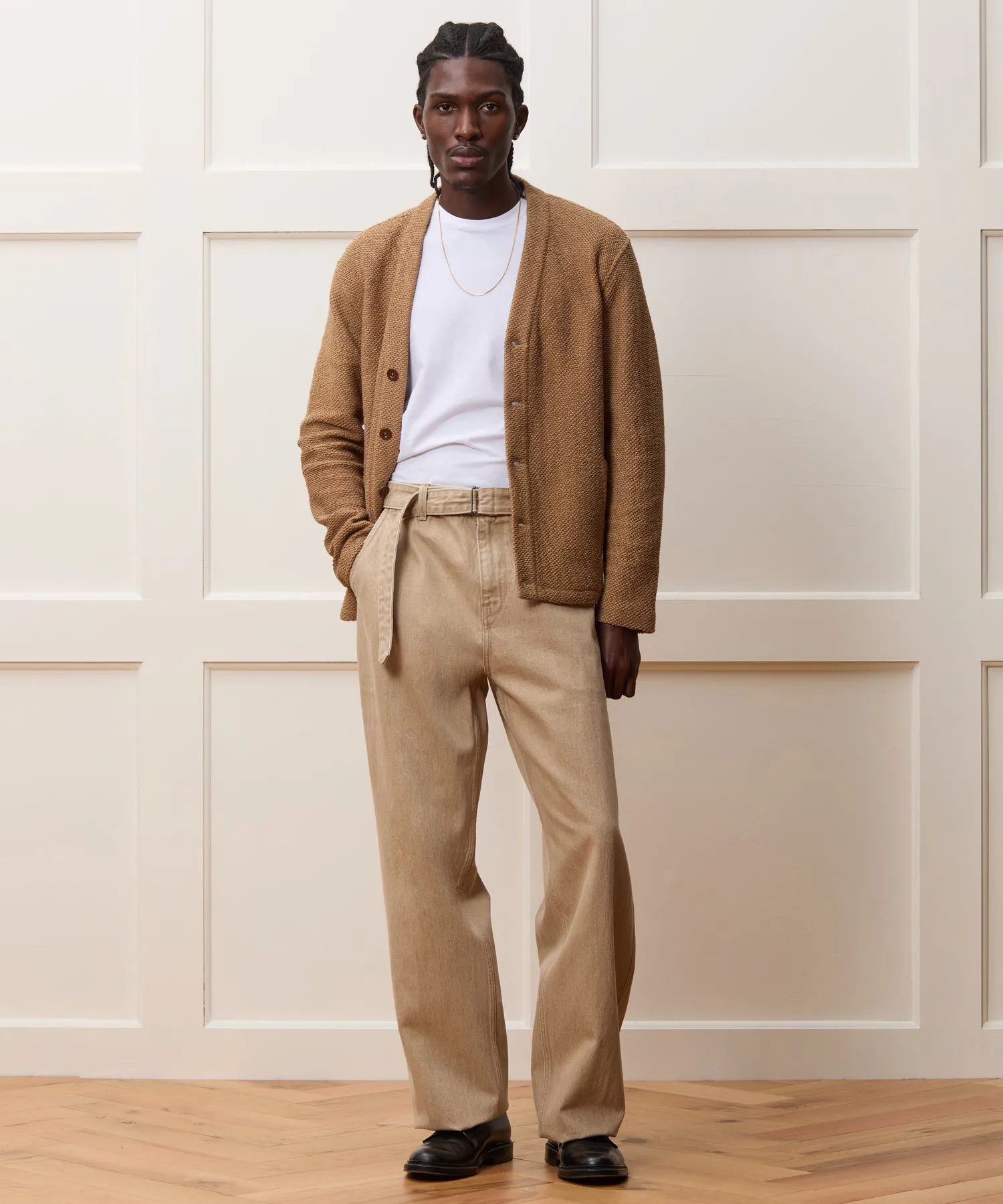Cotton Boucle Cardigan