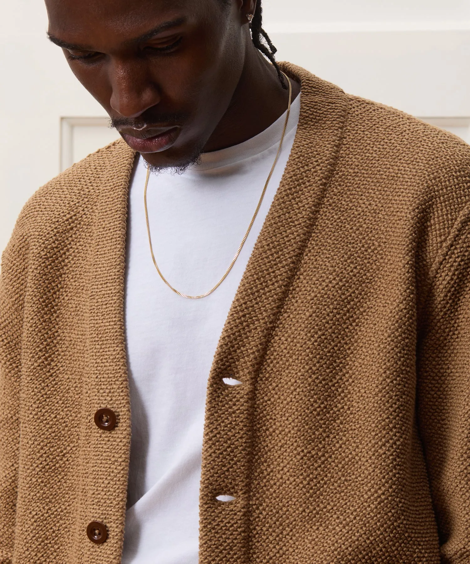 Cotton Boucle Cardigan