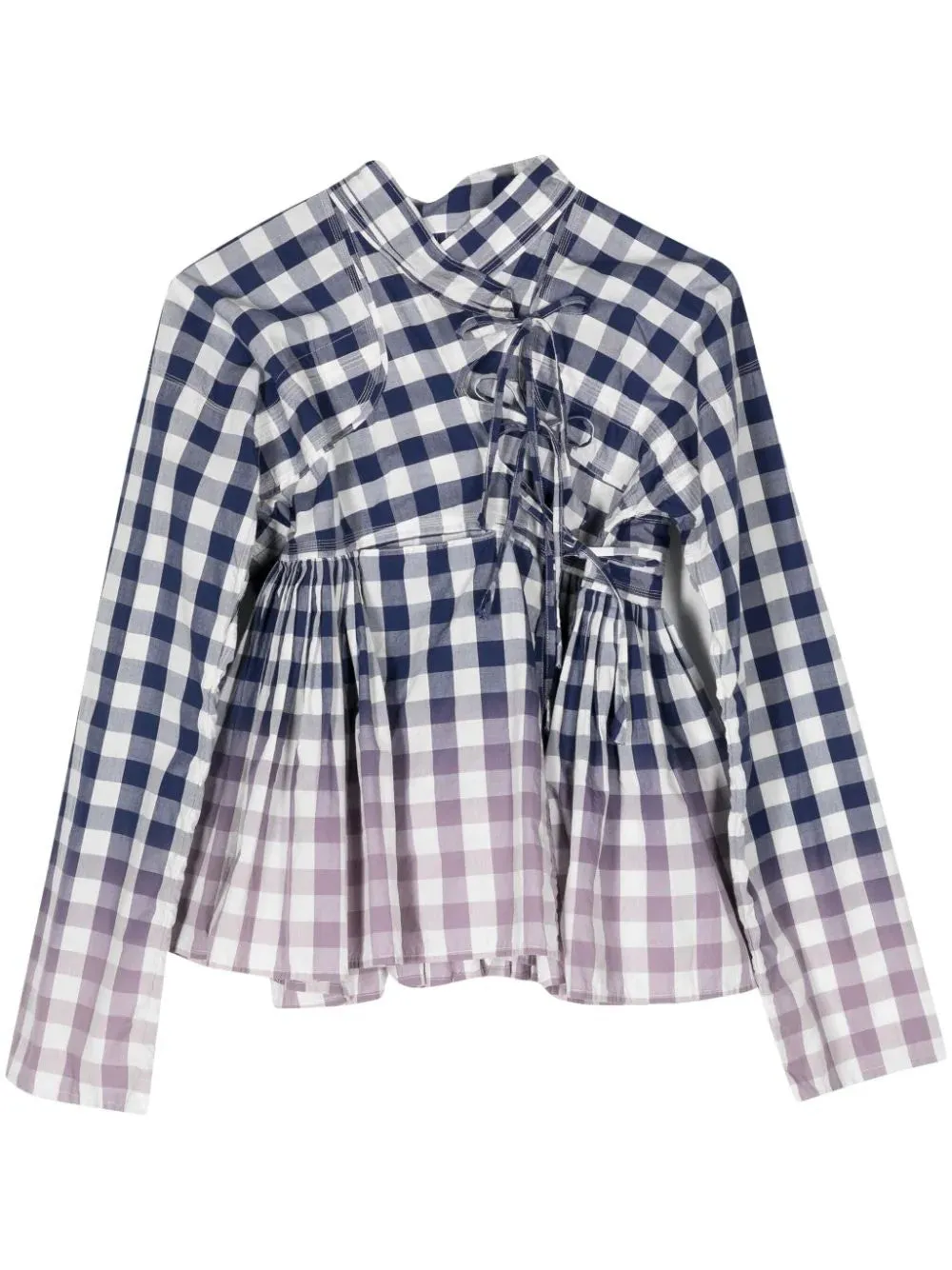 Cotton Gingham Check Garment Jacket