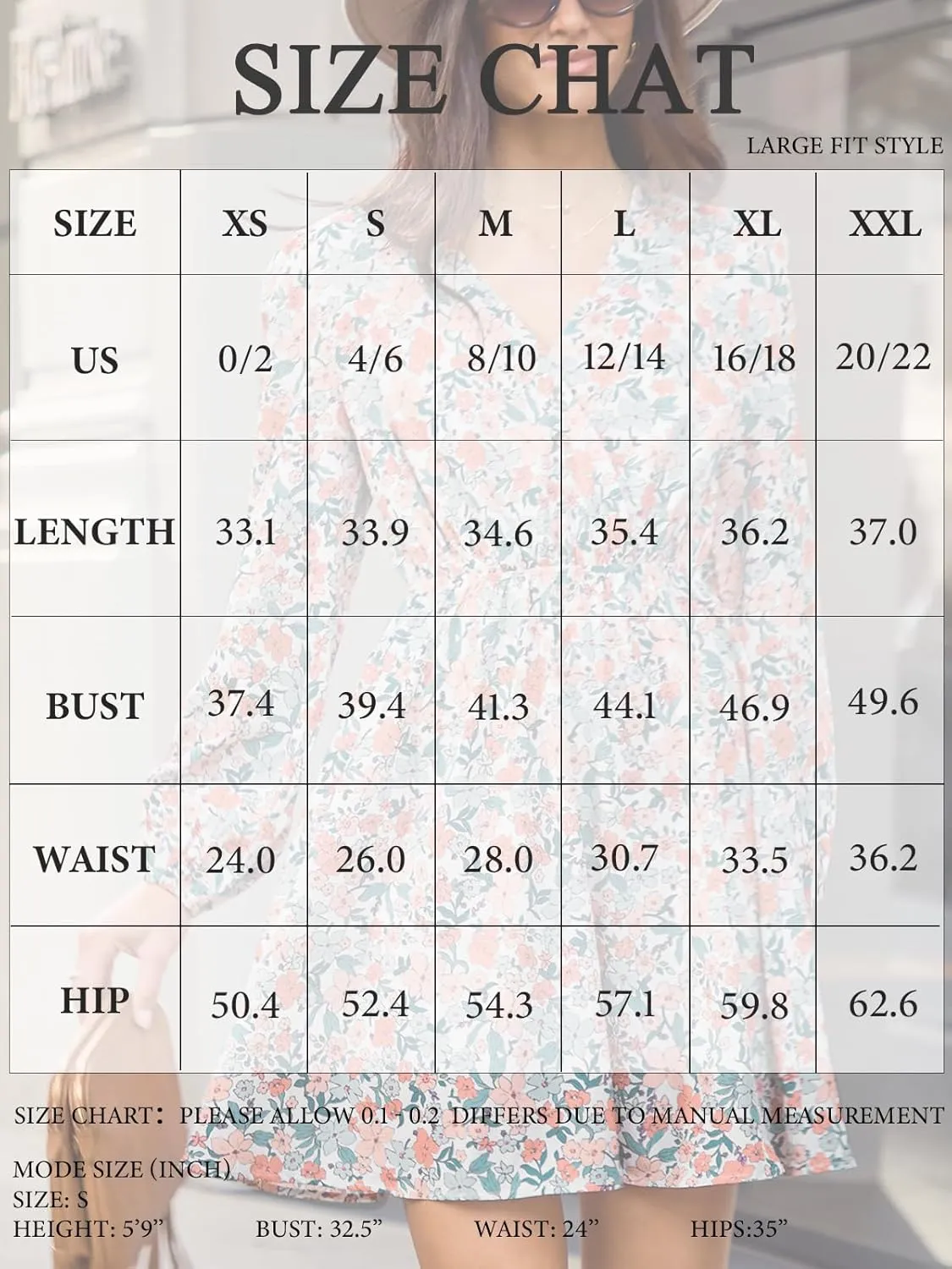 CUPSHE Women Floral Ruffle Summer Dress Surplice V Neck Long Peasant Sleeve Elastic Waist Flowy Casual Holiday Mini Dress