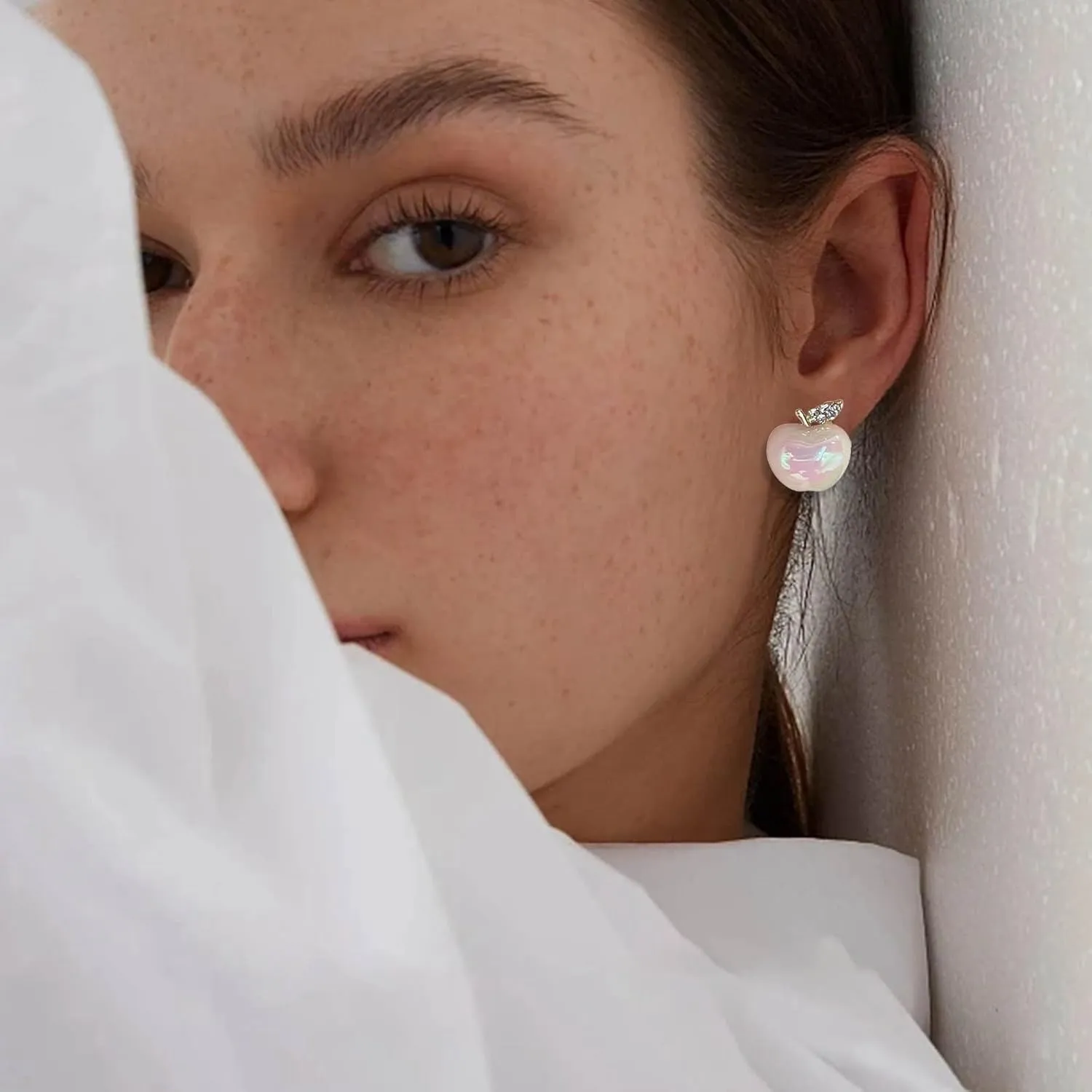 Cute Fruit Earrings for Women,Gold Plated Sterling Sliver Lightweight Fruit Dangle Earring Trendy Jewelry Gift for Girlfriend