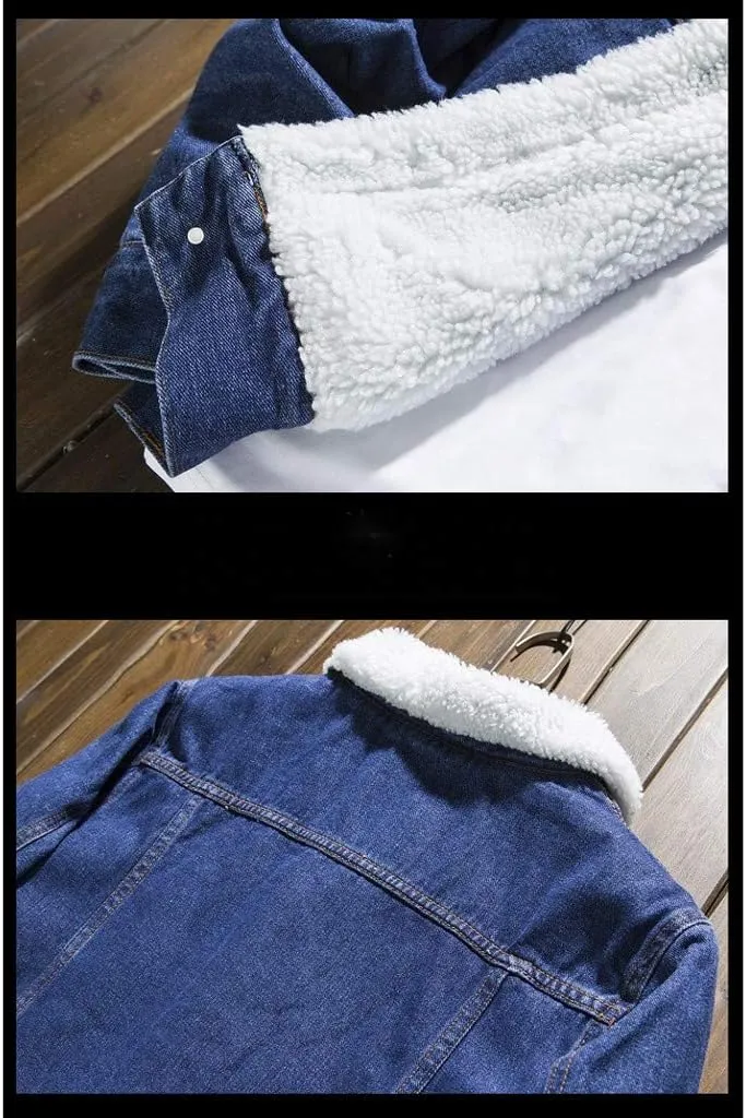 Denim Jacket Men Lightweight Button Down Long Sleeve Jean Jackets Coats Spring Fall Fashion, S-4XL