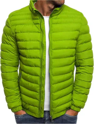 Dgoopd Quilted Jackets for Men Puffer Thick Winter Coats Lightweight Packable Puffer Jacket Warm Windproof Zipper Down Jacket