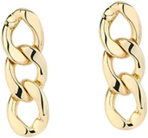 Didiseaon Earrings for Women Trendy Minimalist Circle Earrings Gold Chain Dangle Statement Jewelry Set