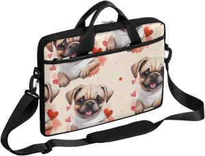 Dogs Fun Design Laptop Shoulder Bag Tablet Computer Notebook Sleeve Messenger Bags Carrying Case with Strap Briefcase Tote for 14 15 in Laptops