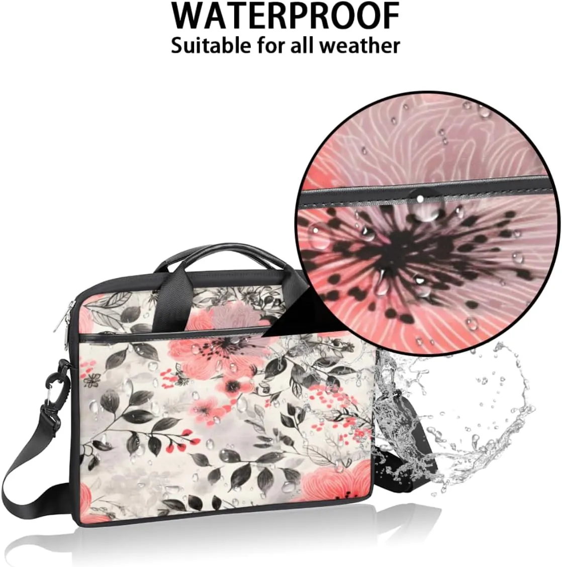 Donut Theme Design Laptop Shoulder Bag for Tablet Computer Notebook Sleeve Messenger Carrying Case Briefcase Tote