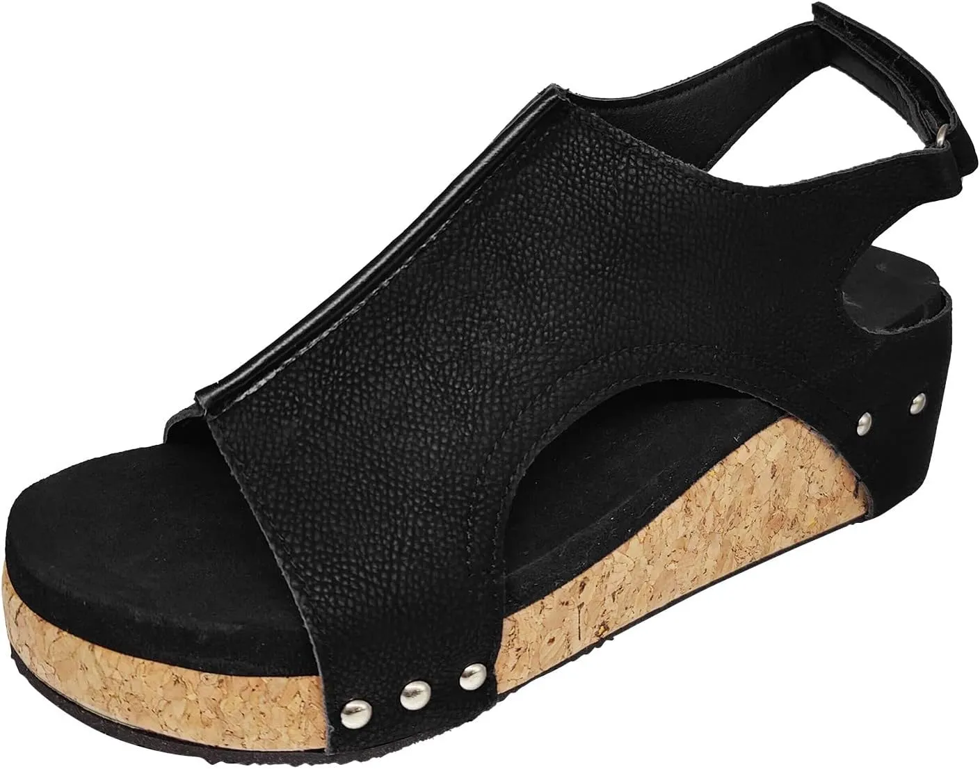 Eduavar Orthopedic Sandals for Women, Womens Sandals Comfortable Summer Casual Platform Wedge Sandals Peep Toe Sandals Shoes