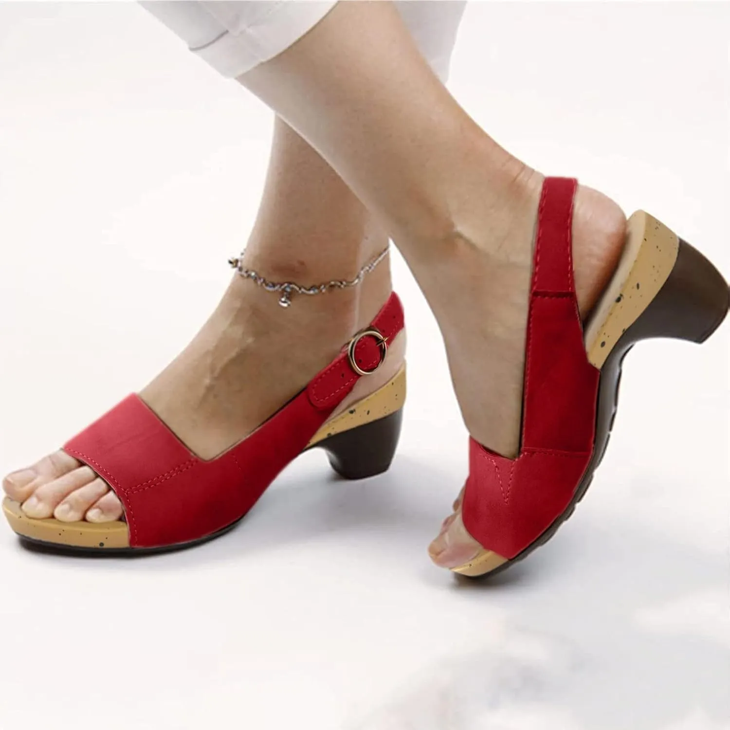 Eduavar Sandals for Women Casual Summer, Women's Ultra-Comfy Wedge Sandals Premium Orthopedic Open Toe Sandals