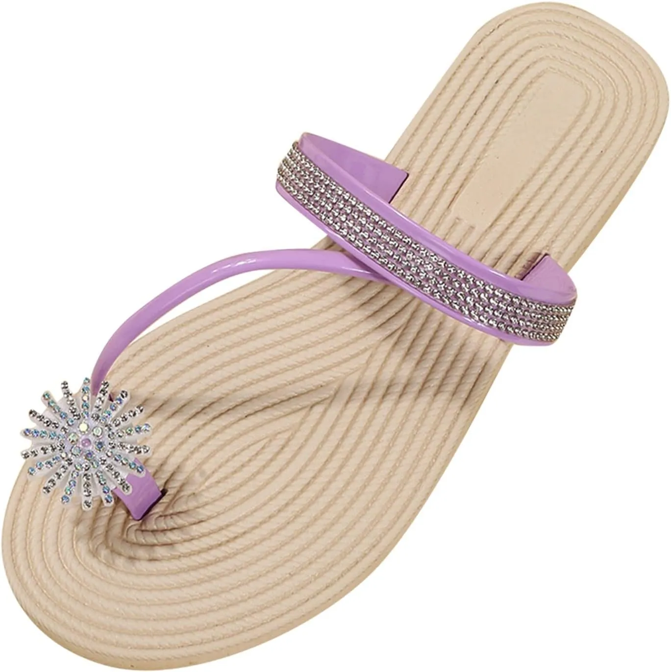Eduavar Sandals for Women Dressy, Orthopedic Sandals for Women Falt Women Ring Toe Sandals Slippers Anti-Slip Shoes