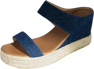 Eduavar Wedge Sandals for Women Dressy, Espadrille Sandals for Women Casual Open Toe Platform Sandals Summer Beach Sandals