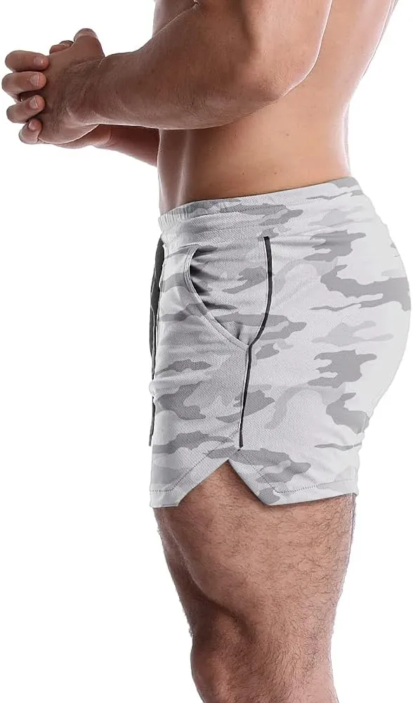 EVERWORTH Men's 5 Inch Inseam Workout Shorts Athletic Gym Shorts Bodybuilding Short Shorts Casual Running Shorts