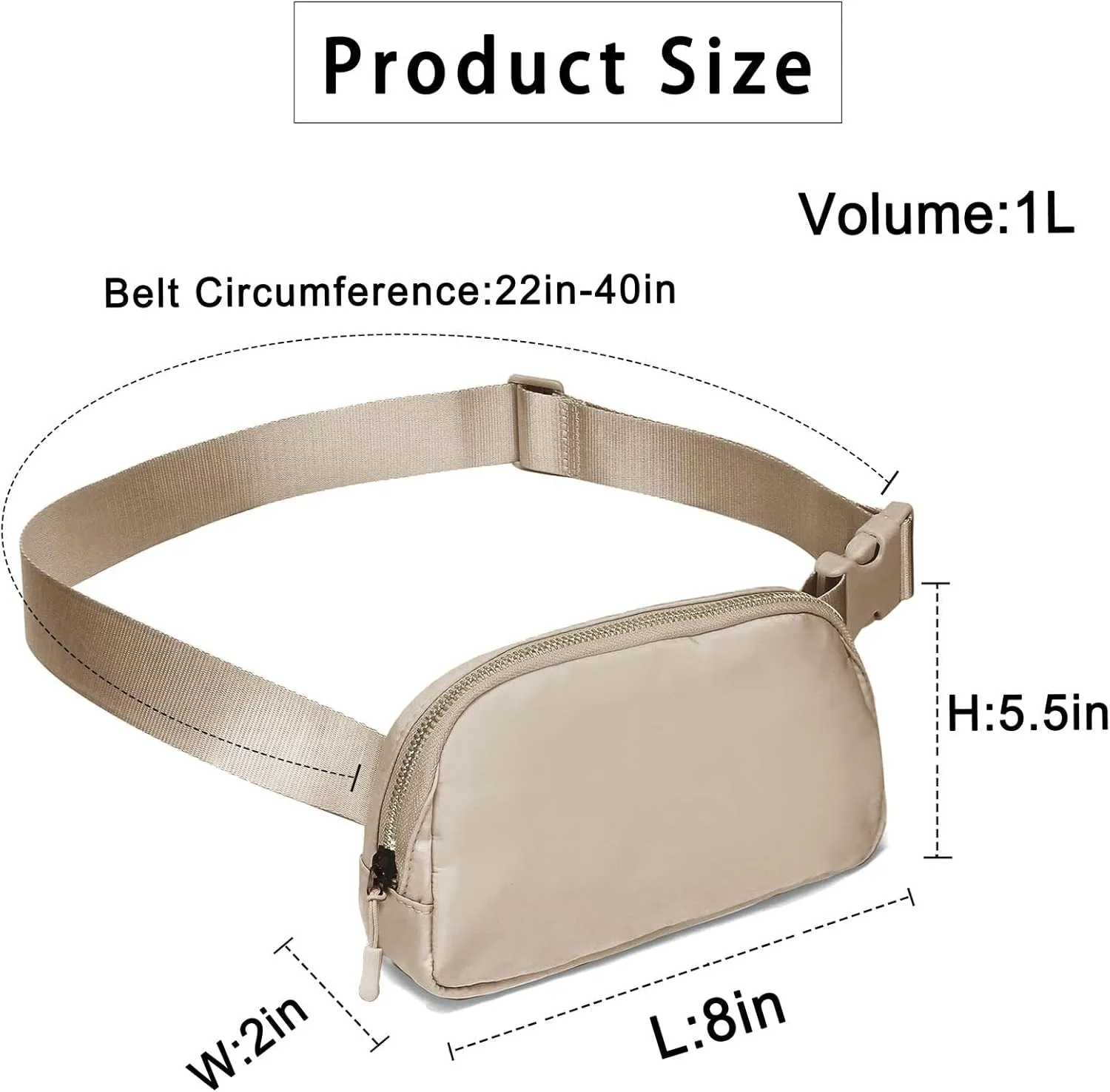 Fanny Pack,Belt Bag,40 Inch Asjustable Strap Everywhere Belt Bag,for Women and Men