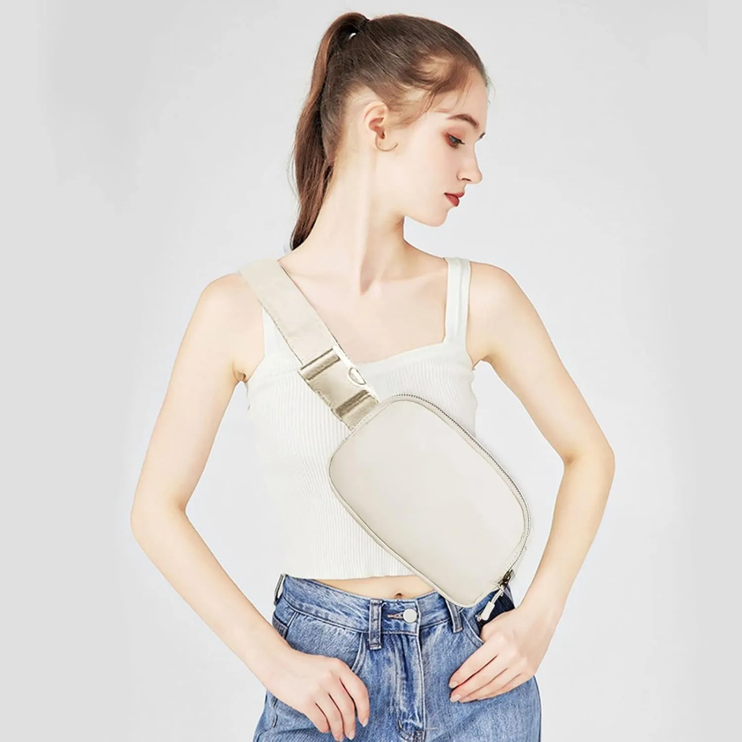 Fanny Pack,Belt Bag,40 Inch Asjustable Strap Everywhere Belt Bag,for Women and Men