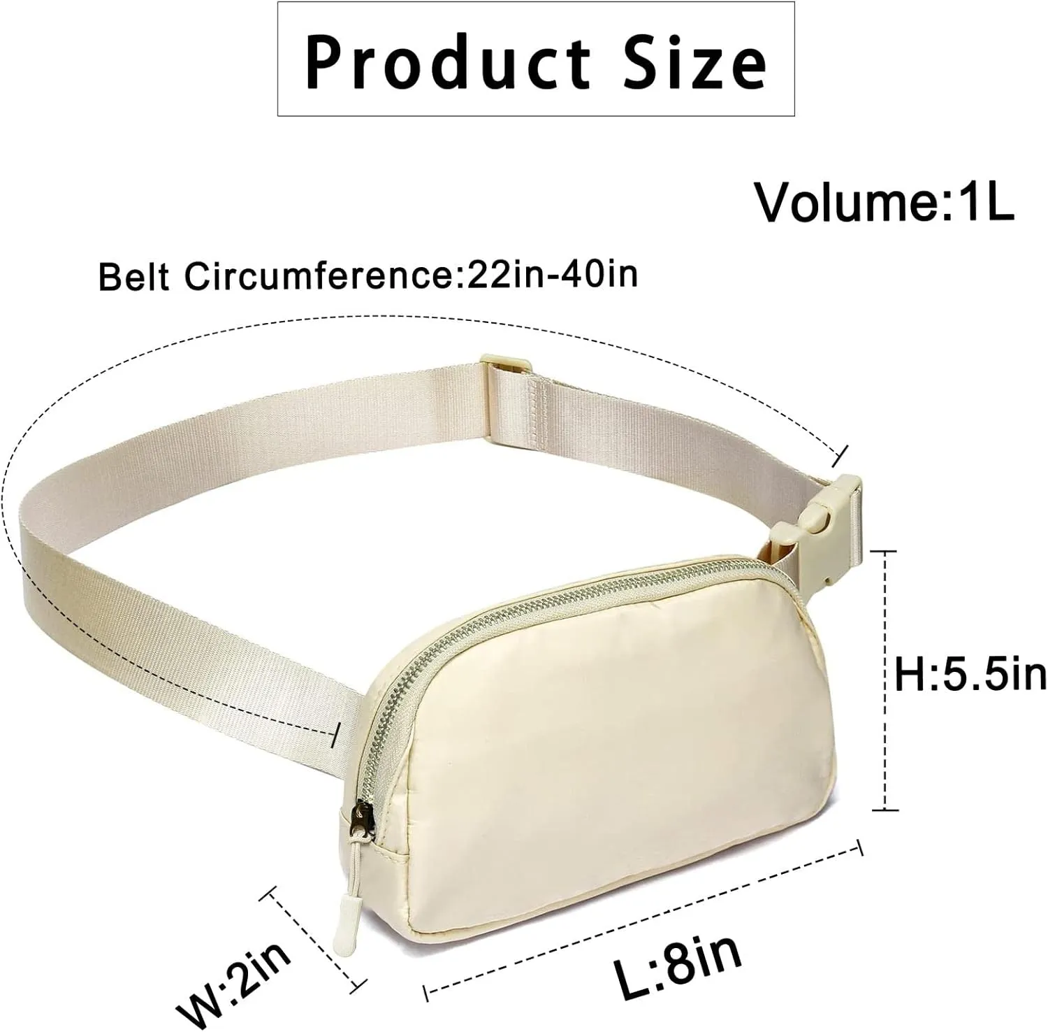 Fanny Pack,Belt Bag,40 Inch Asjustable Strap Everywhere Belt Bag,for Women and Men
