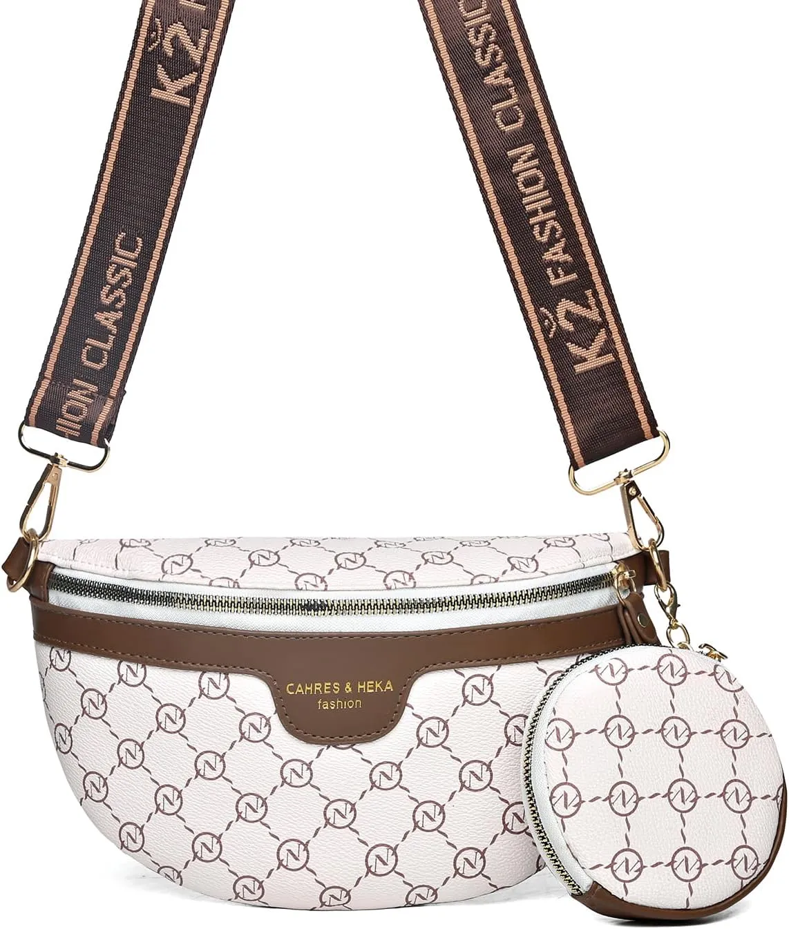 Fanny Packs for Women Small Sling Bag Crossbody Bags with Coin Purse for Travel Work Music Festival (white)