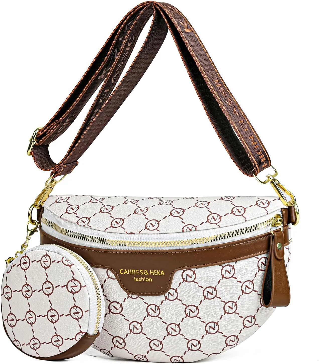 Fanny Packs for Women Small Sling Bag Crossbody Bags with Coin Purse for Travel Work Music Festival (white)