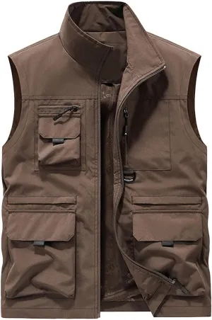 Fishing Vests for Men Quick Dry Utility Vest Summer Outdoor Lightweight Cargo Safari Hiking Gear Travel with Pocket 2025