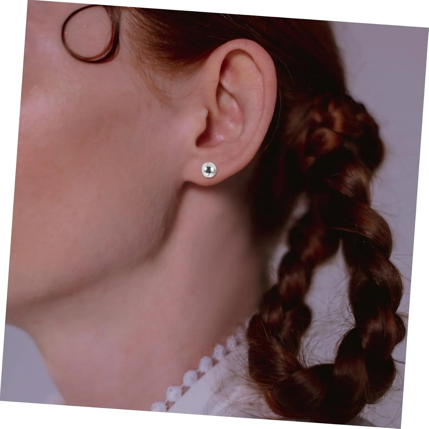 Flat Screw Back Earrings Thread Earrings Heart Shaped Earrings Heart Earrings Small Earrings Minimalist
