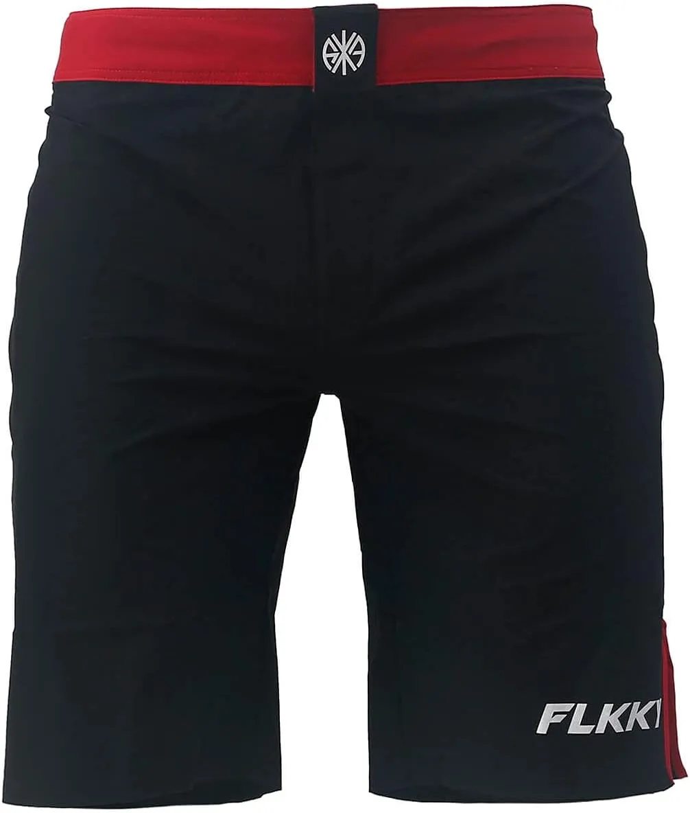 FLKKY MMA BJJ Cross Fight Shorts, BJJ Shorts No Gi Grappling Boxing Shorts Jiu Jitsu Shorts Training Workout Gym Shorts