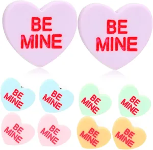 FRCOLOR 5Pairs Women Heart Ear Studs Minimalist Earrings Lightweight and Comfortable Fashion Jewelry Birthdays and Special Occasions