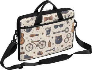 Funny Father's Day Decor Laptop Shoulder Bag Tablet Computer Notebook Sleeve Messenger Bags Carrying Case with Strap Briefcase Tote for 14 15 in Laptops