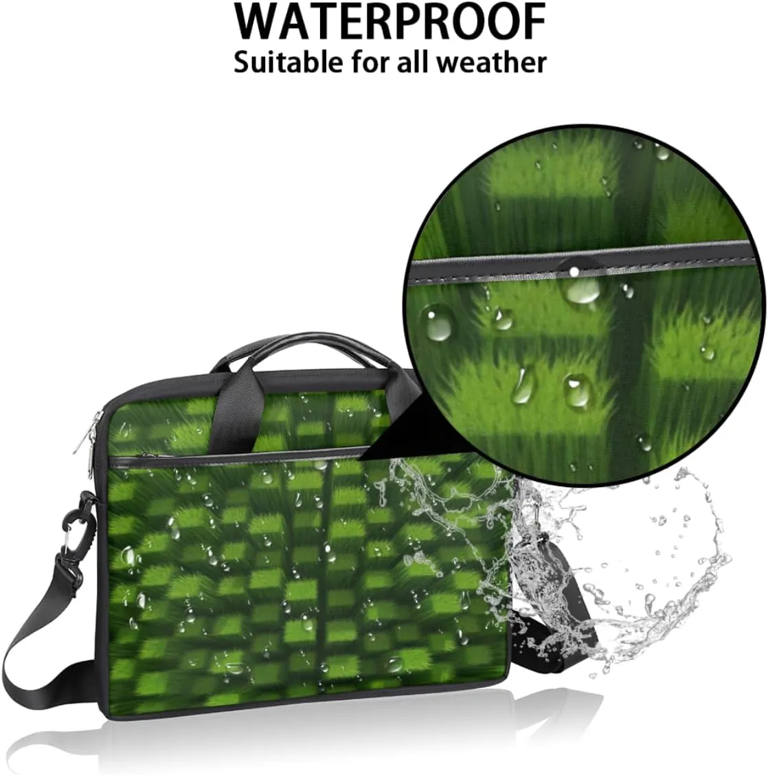 Funny Sea Texture Laptop Shoulder Bag for Tablet Computer Notebook Sleeve Messenger Carrying Case Briefcase Tote