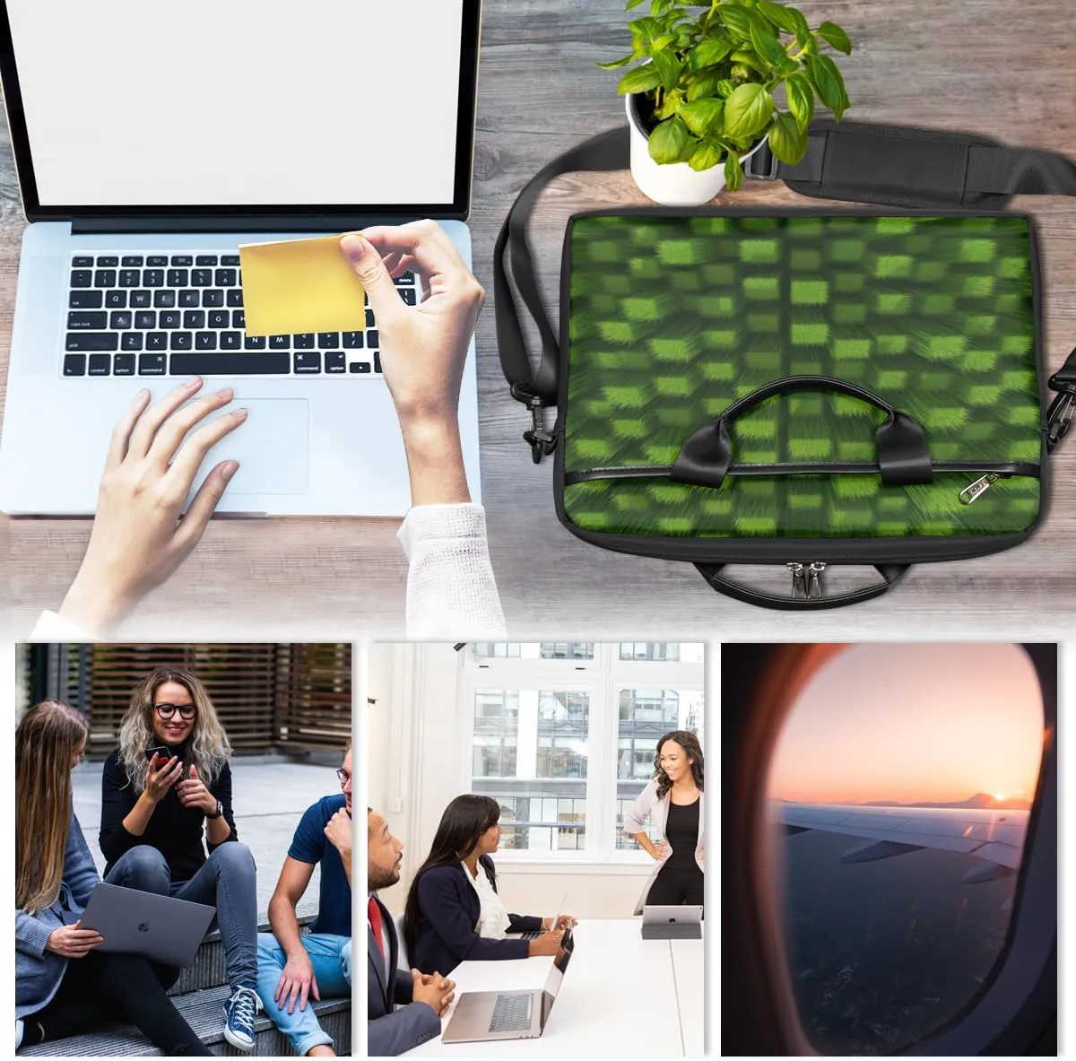 Funny Sea Texture Laptop Shoulder Bag for Tablet Computer Notebook Sleeve Messenger Carrying Case Briefcase Tote