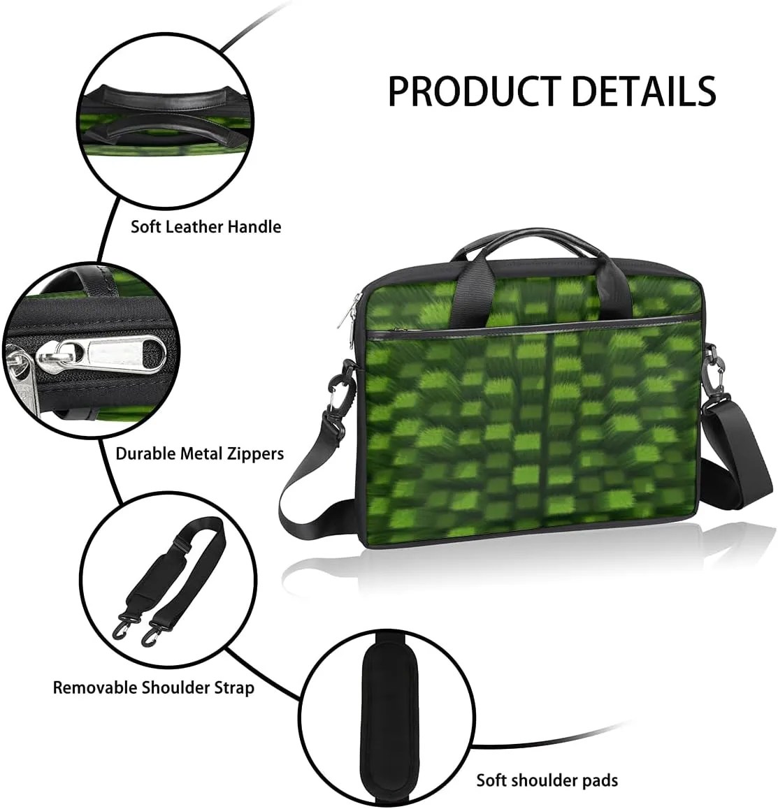 Funny Sea Texture Laptop Shoulder Bag for Tablet Computer Notebook Sleeve Messenger Carrying Case Briefcase Tote
