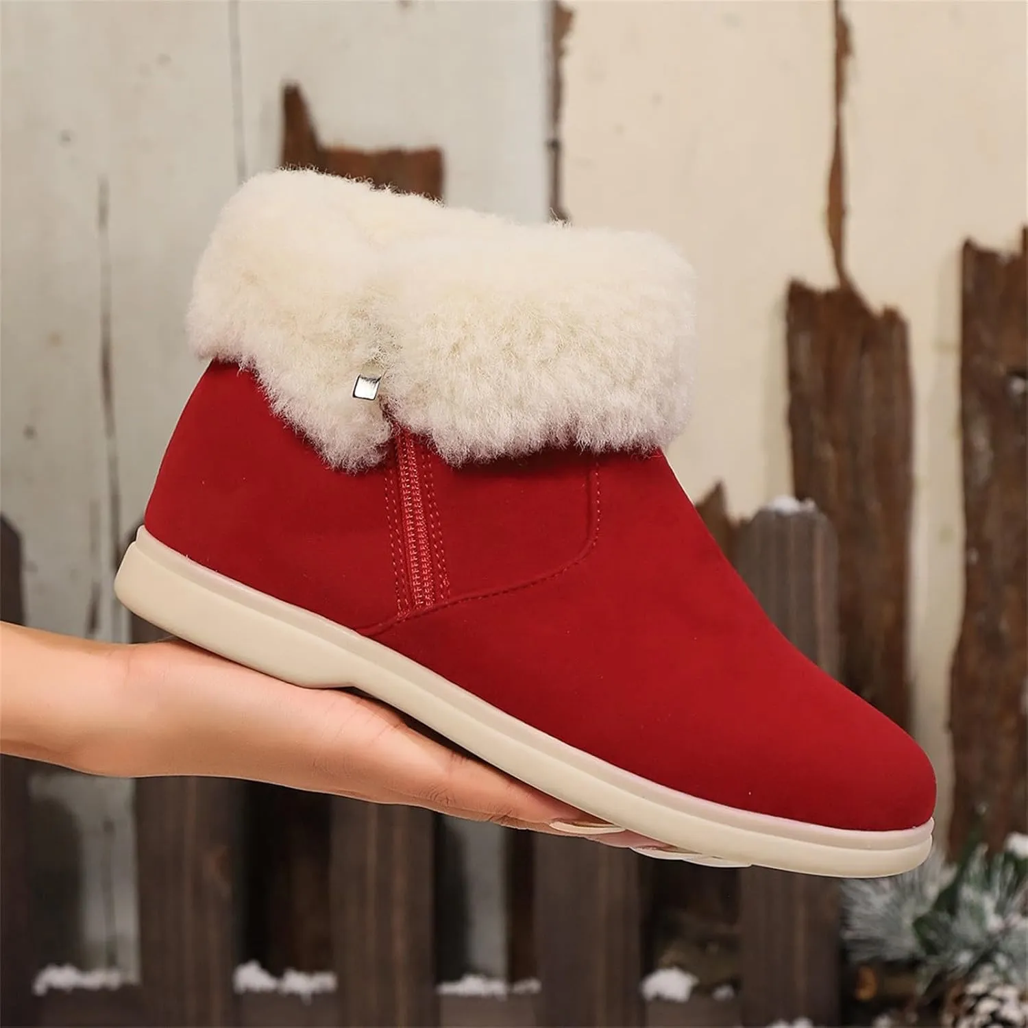 Furry Snow Boots for Women Zapatos Para Invierno Mujer Botas De Invierno Womens Duck Boots Winter Boots for Women Fashion Size 12
