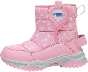 Girls Boys Snow Boots Outdoor Warm Comfortable Non Slip Mid Calf Padded Small Big Kids Winter Shoes Girls Boots Size 13