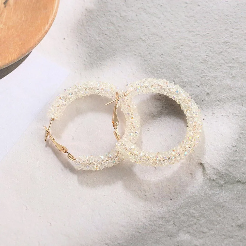 Gold Hoop Earrings for Women,925 Sterling Silver Post Hoop Earrings With Cubic Zirconia Jewelry for Her Mother Girlfriend
