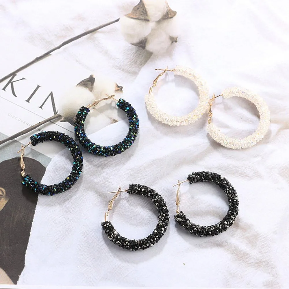 Gold Hoop Earrings for Women,925 Sterling Silver Post Hoop Earrings With Cubic Zirconia Jewelry for Her Mother Girlfriend