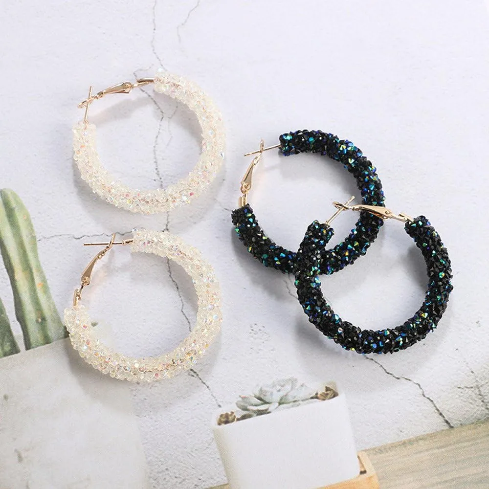 Gold Hoop Earrings for Women,925 Sterling Silver Post Hoop Earrings With Cubic Zirconia Jewelry for Her Mother Girlfriend