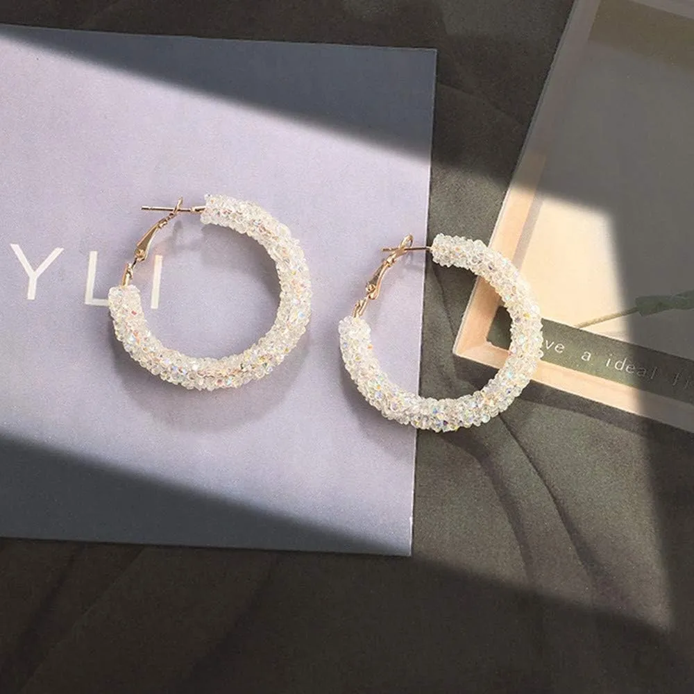 Gold Hoop Earrings for Women,925 Sterling Silver Post Hoop Earrings With Cubic Zirconia Jewelry for Her Mother Girlfriend