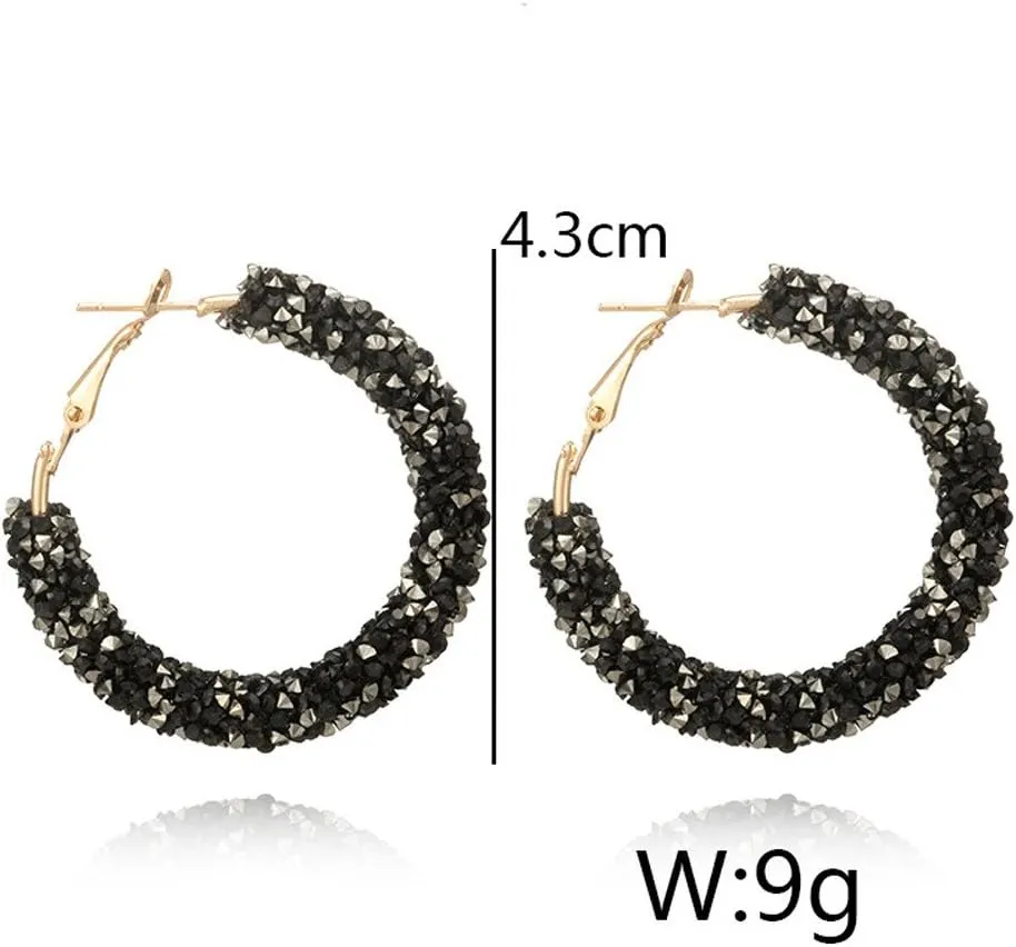 Gold Hoop Earrings for Women,925 Sterling Silver Post Hoop Earrings With Cubic Zirconia Jewelry for Her Mother Girlfriend