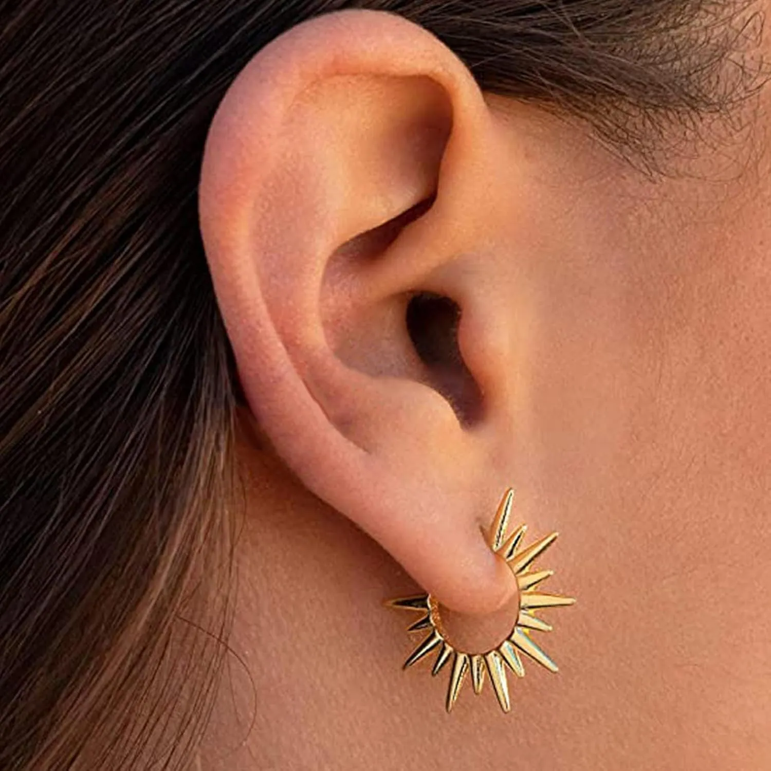 Gold Starburst Earrings for Women Firework Stud Earrings Earrings for Women Trendy Gold Star Earrings Starburst Statement Earrings Jewelry Gifts