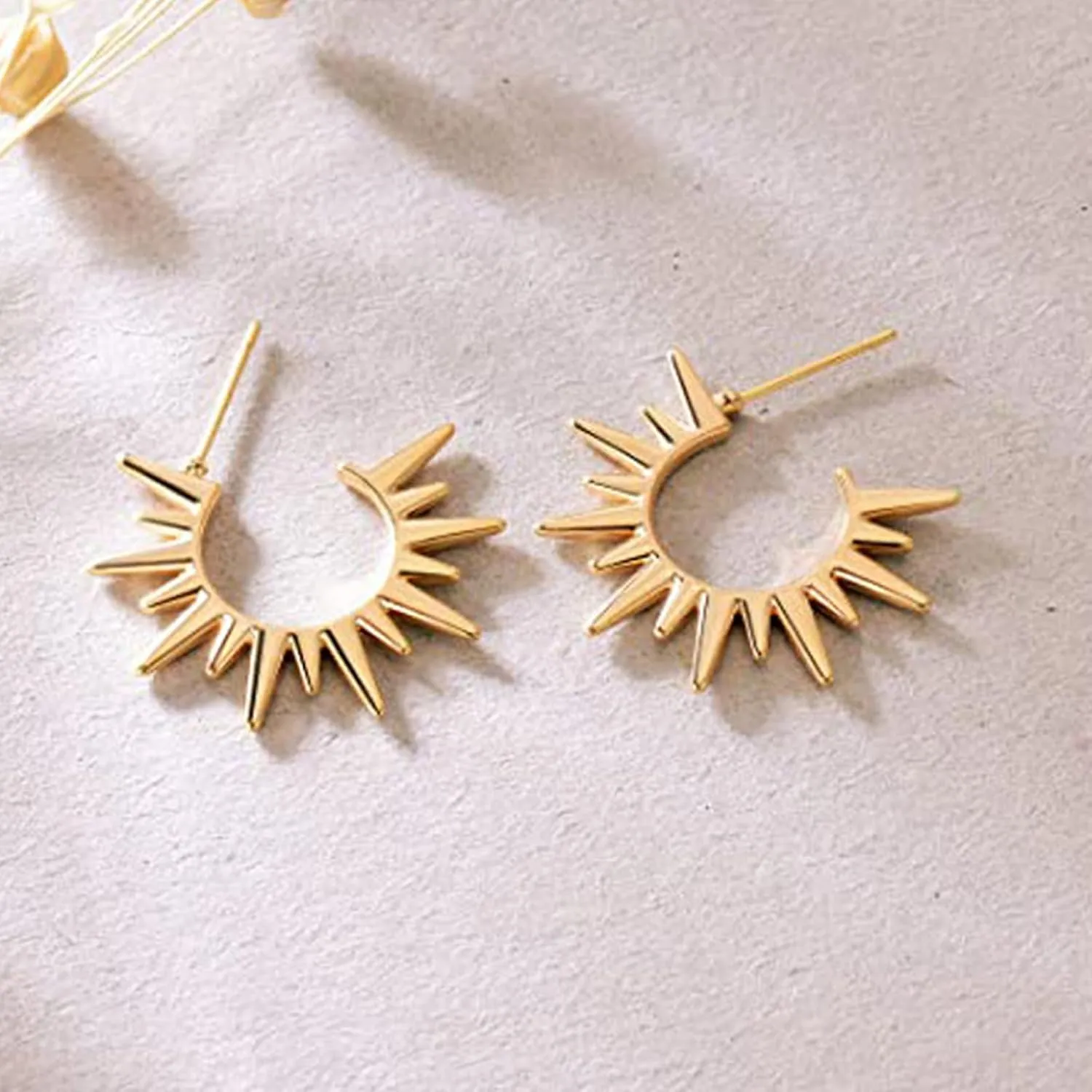 Gold Starburst Earrings for Women Firework Stud Earrings Earrings for Women Trendy Gold Star Earrings Starburst Statement Earrings Jewelry Gifts