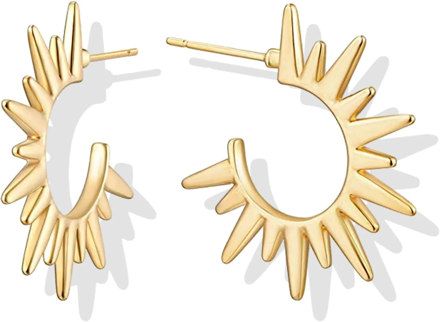 Gold Starburst Earrings for Women Firework Stud Earrings Earrings for Women Trendy Gold Star Earrings Starburst Statement Earrings Jewelry Gifts