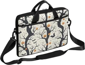 Halloween Art Laptop Shoulder Bag Tablet Computer Notebook Sleeve Messenger Bags Carrying Case with Strap Briefcase Tote for 14 15 in Laptops