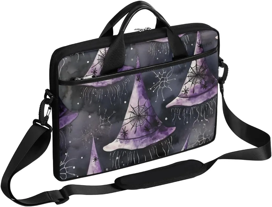 Halloween Autumn Pattern Decor Laptop Shoulder Bag Tablet Computer Notebook Sleeve Messenger Bags Carrying Case with Strap Briefcase Tote for 14 15 in Laptops