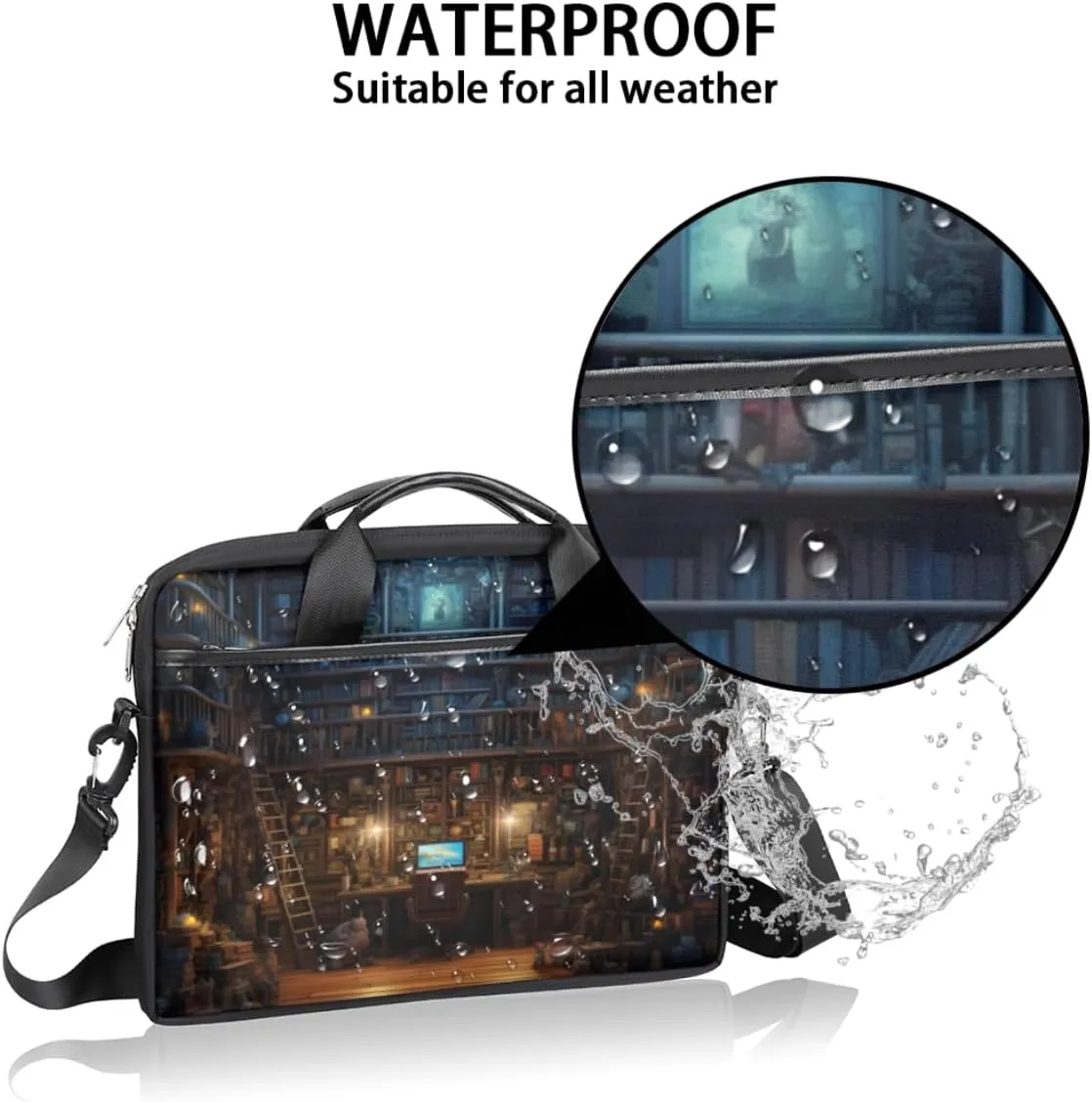 Hummingbirds Lovely Theme Laptop Shoulder Bag for Tablet Computer Notebook Sleeve Messenger Carrying Case Briefcase Tote