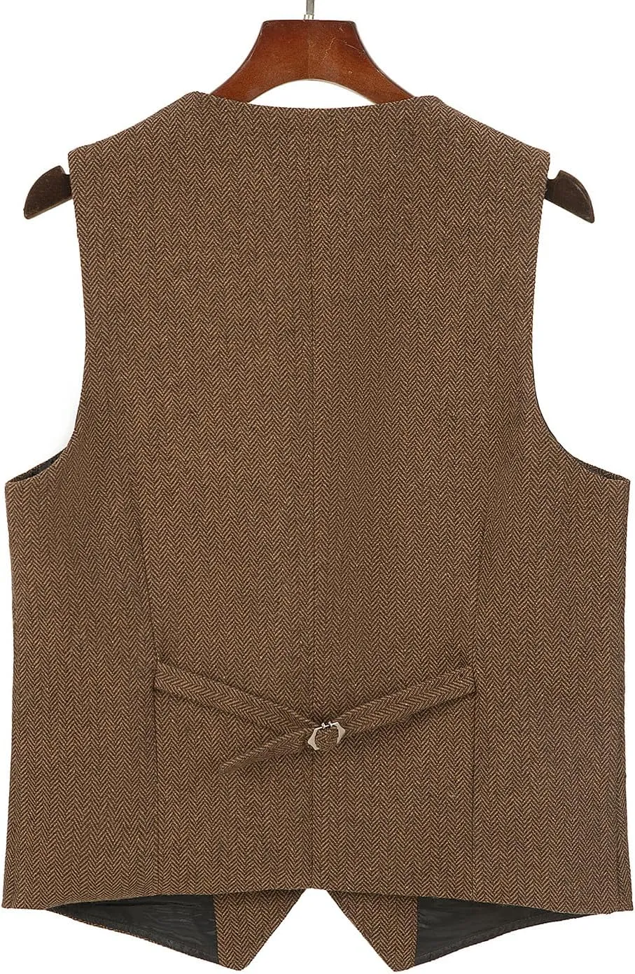 Hunting Aged Mens Tweed Vests Herringbone Waistcoats Retro Casual Wedding Wool Business Vests