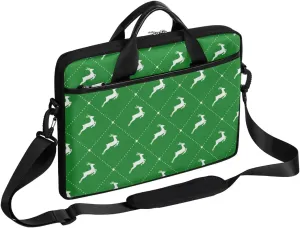 Interesting Christmas Reindeer Laptop Shoulder Bag Tablet Computer Notebook Sleeve Messenger Bags Carrying Case with Strap Briefcase Tote for 14 15 in Laptops