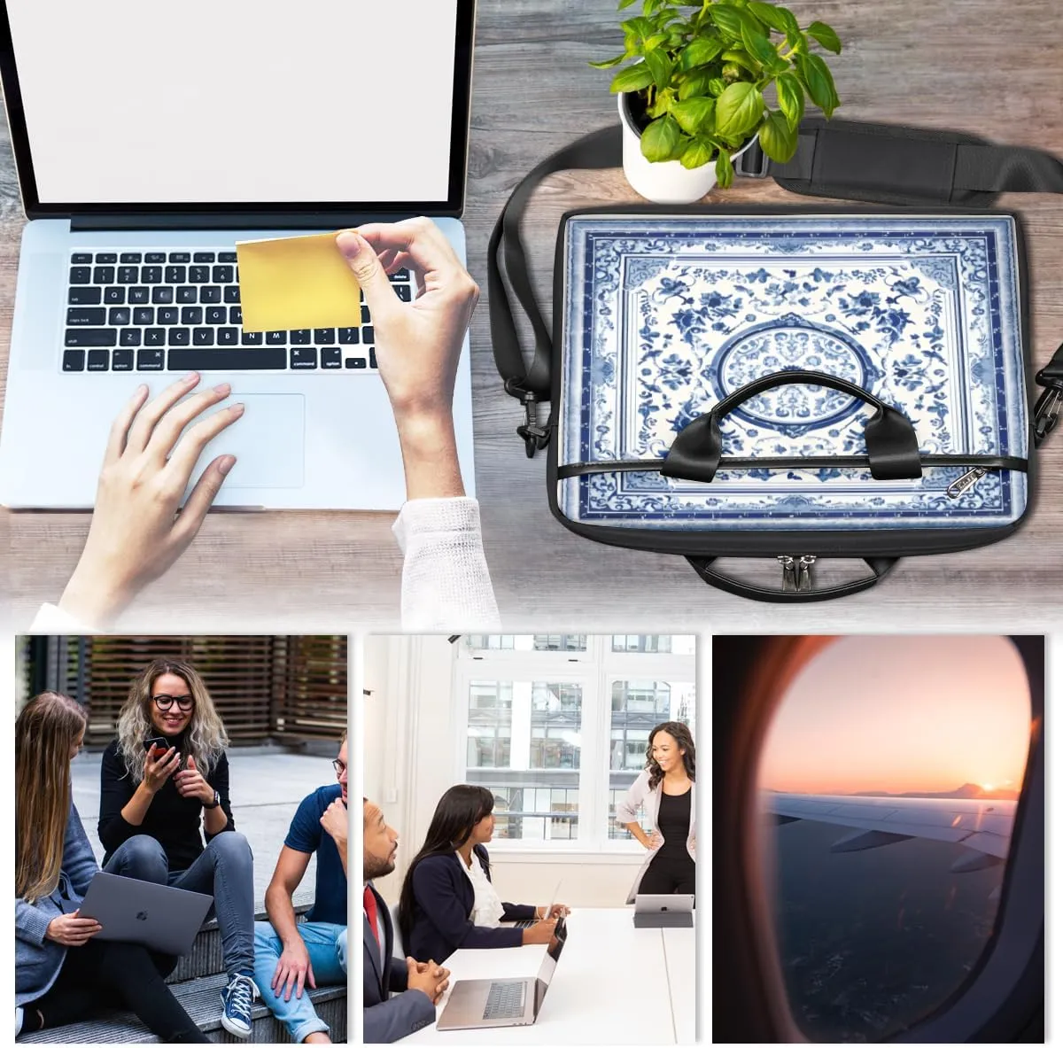 Interesting Soccer Style Laptop Shoulder Bag for Tablet Computer Notebook Sleeve Messenger Carrying Case Briefcase Tote