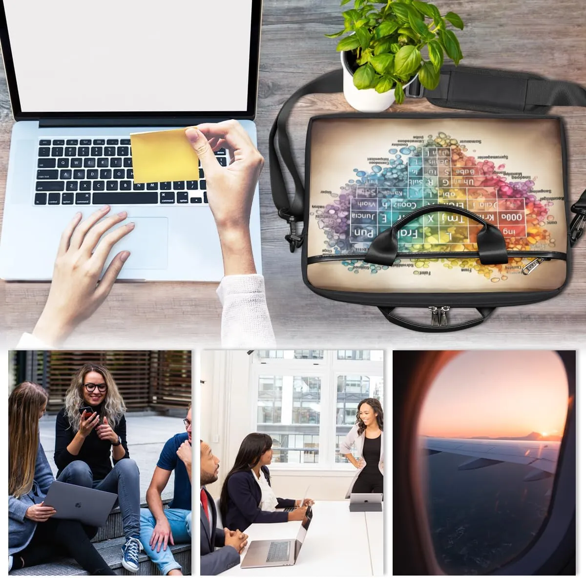 Interesting Soccer Style Laptop Shoulder Bag for Tablet Computer Notebook Sleeve Messenger Carrying Case Briefcase Tote