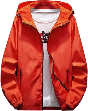 Jackets for Men Men's Fall Winter Casual Color Plus Size Hoodie Zipper Outdoor Sport Coat Jackets