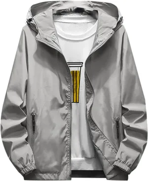 Jackets for Men Men's Fall Winter Casual Color Plus Size Hoodie Zipper Outdoor Sport Coat Jackets
