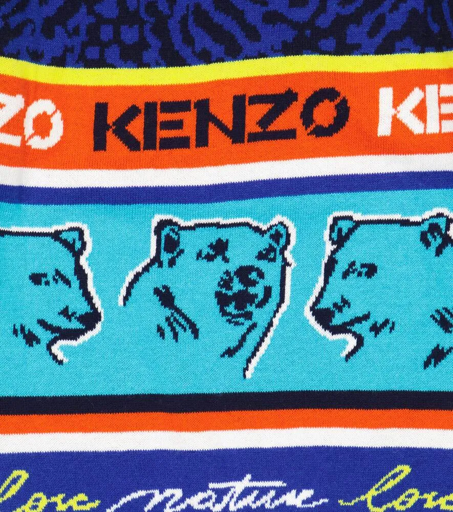 Kenzo Cotton Blend Jacquard Sweater, Multicolor